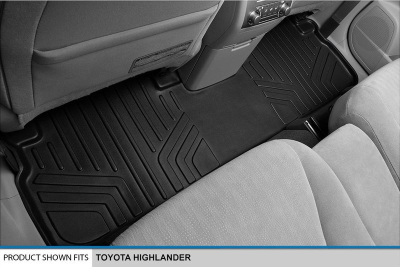SMARTLINER Custom Fit Floor Mats 2 Row Liner Set for 2008-2013 Toyota Highlander - Image 4